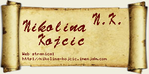Nikolina Kojčić vizit kartica